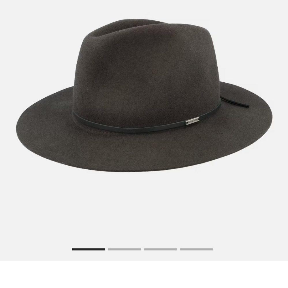 Brixton size large Wesley packable fedora in washed black new never worn